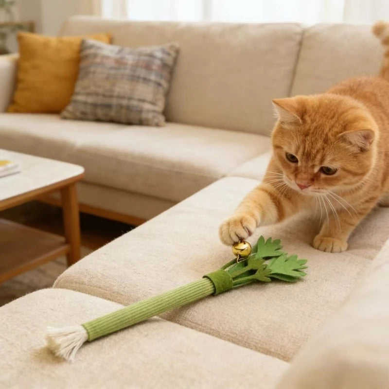 Interactive Self Playing Catnip Molar Stick Toys