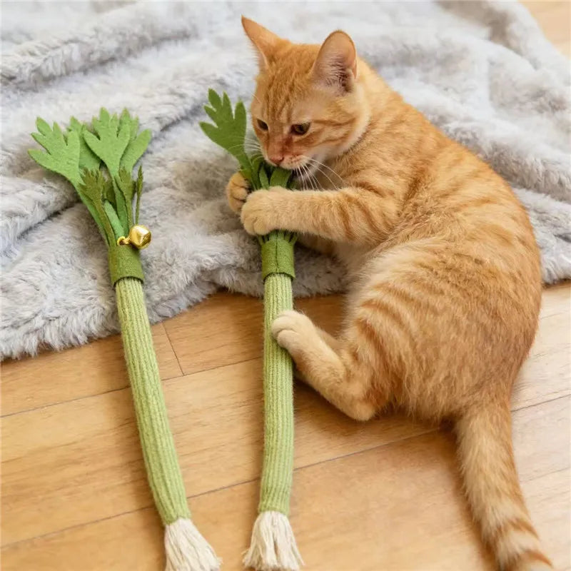 Interactive Self Playing Catnip Molar Stick Toys